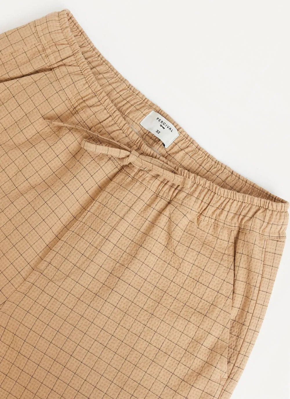 Windowpane Shorts | Seersucker | Tan sold by Percival product image thumbnail 2