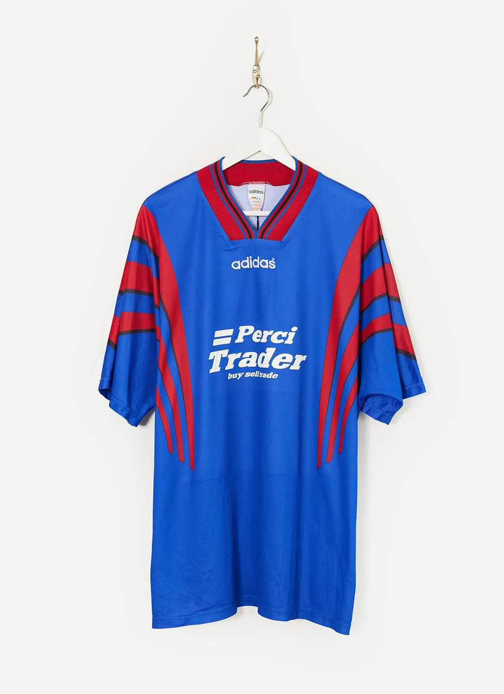 90s Adidas Shirt #9 | Percival x Classic Football Shirts | Blue sold by Percival