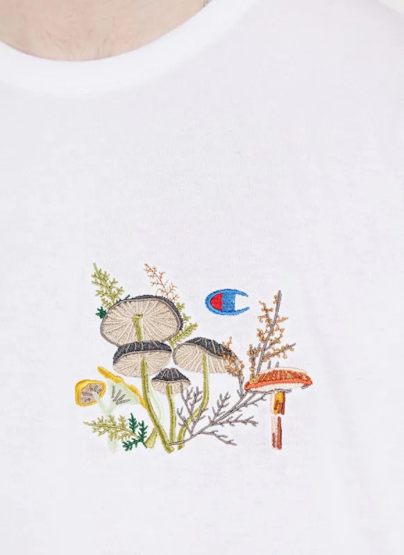 Fungus Pals T Shirt | Champion and Percival | White sold by Percival