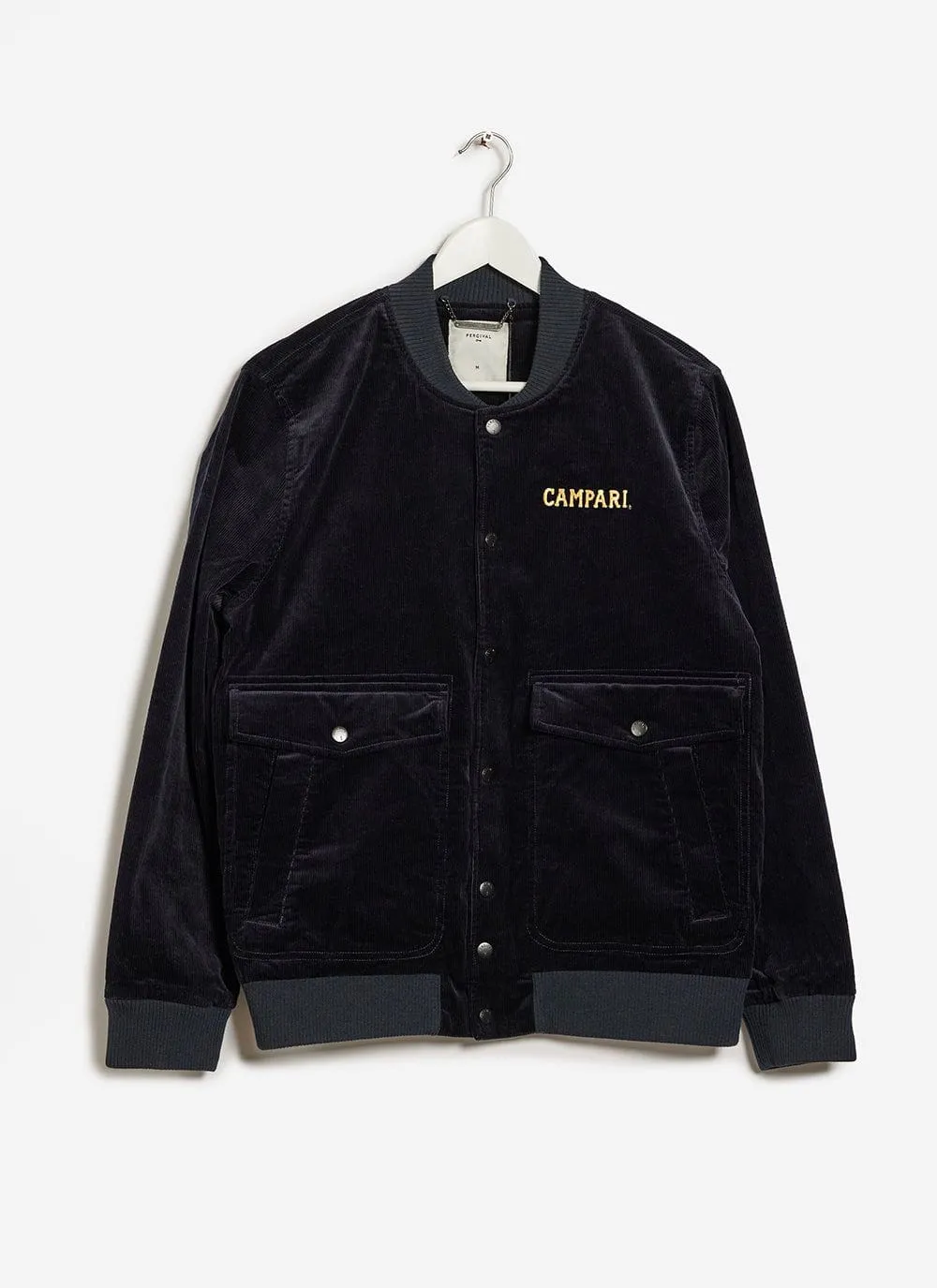 Negroni Embroidered Bomber Jacket | Corduroy | Navy sold by Percival product image thumbnail 2