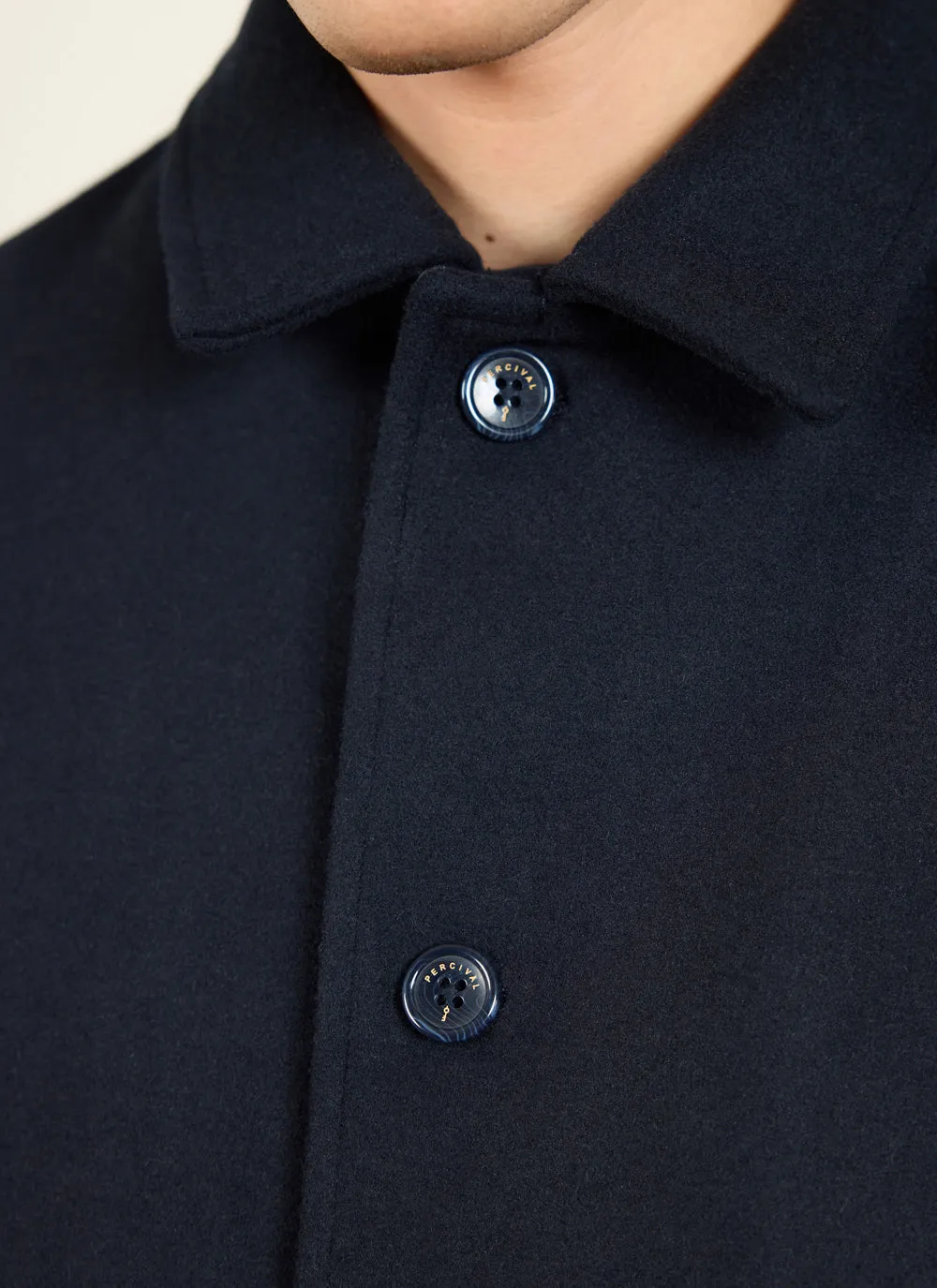 Pea Coat | Melton Wool | Navy sold by Percival product image thumbnail 5