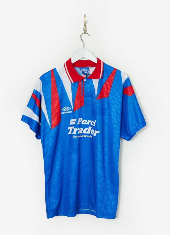 90s Vintage Shirt #7 | Percival x Classic Football Shirts | Blue sold by Percival