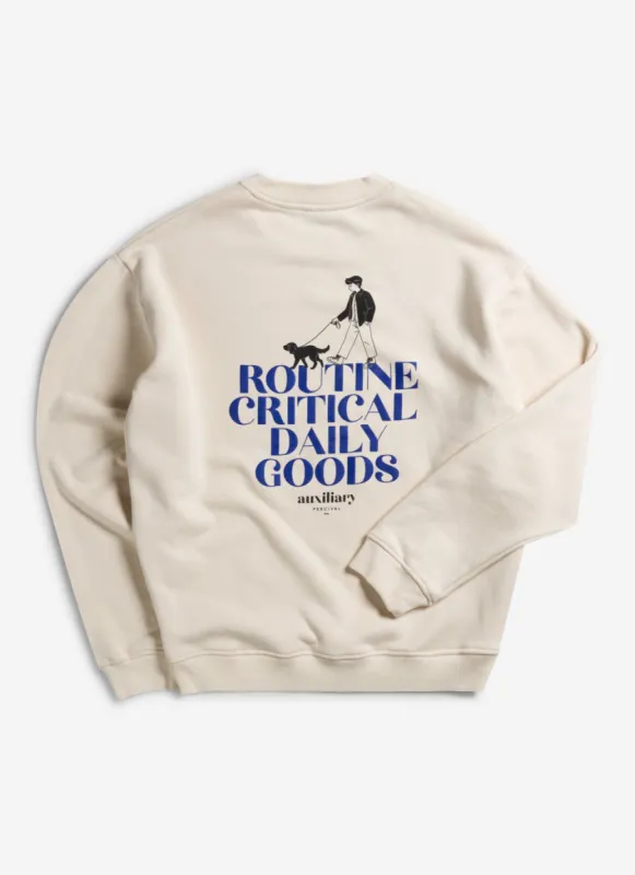 Bark and Stroll Auxiliary Sweatshirt | Cotton | Ecru made by Percival