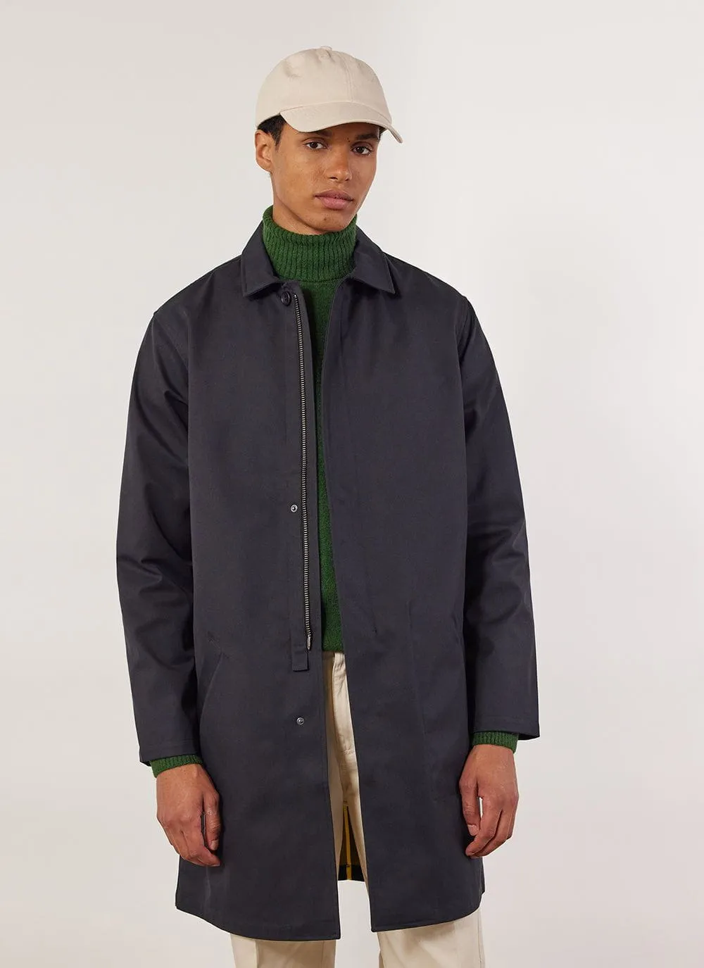 Waterproof Auxiliary Greyson Trench | Midnight with Olive sold by Percival