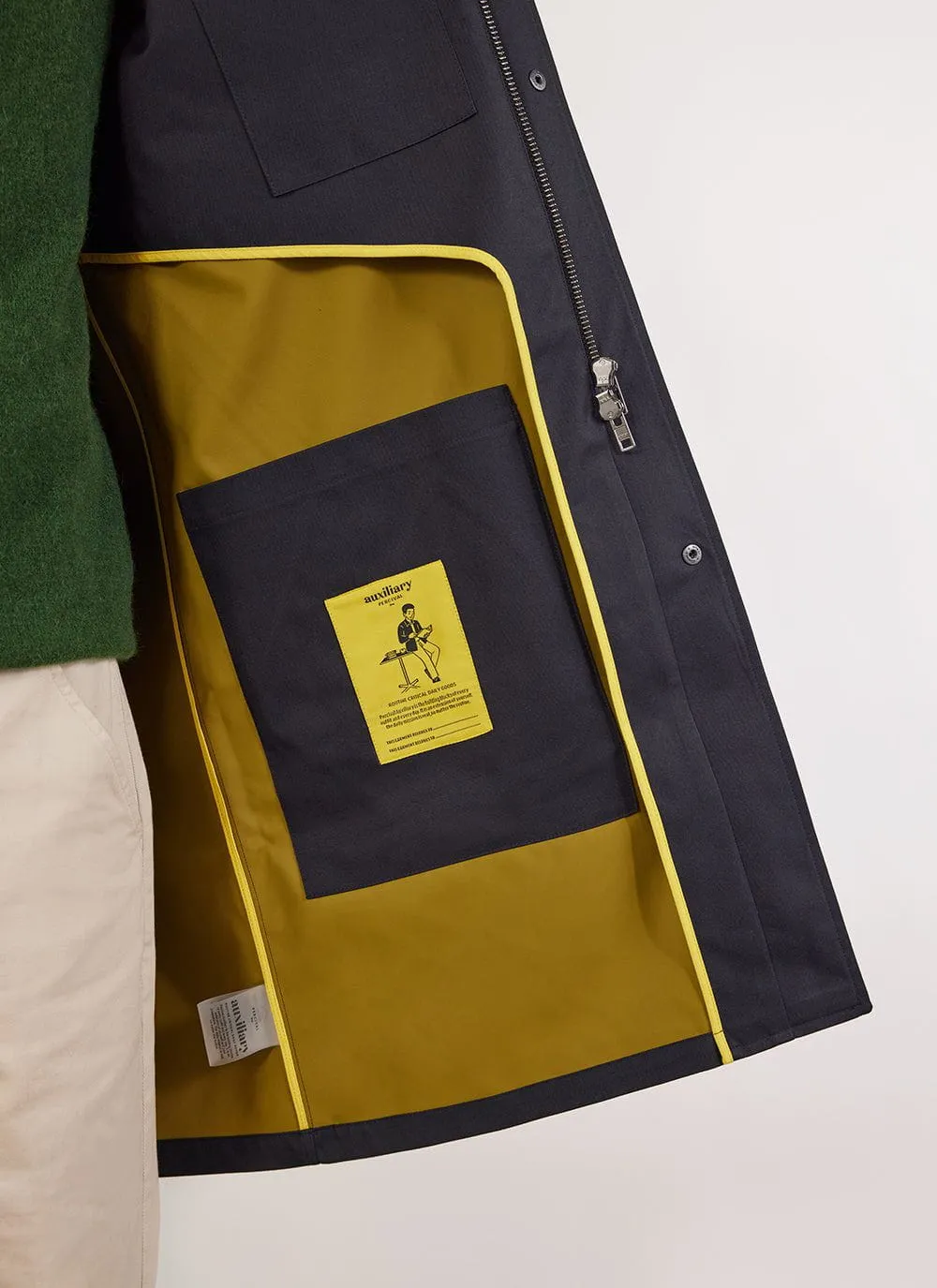 Waterproof Auxiliary Greyson Trench | Midnight with Olive sold by Percival product image thumbnail 2