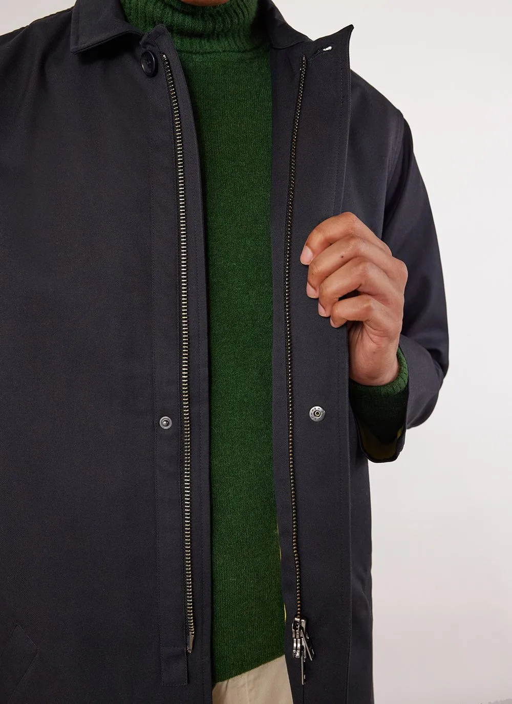 Waterproof Auxiliary Greyson Trench | Midnight with Olive sold by Percival product image thumbnail 4