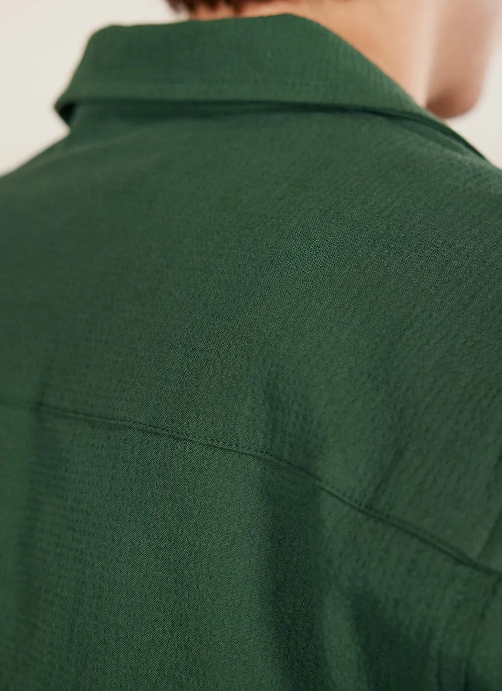 Cuban Shirt | Seersucker | Forest sold by Percival product image thumbnail 5