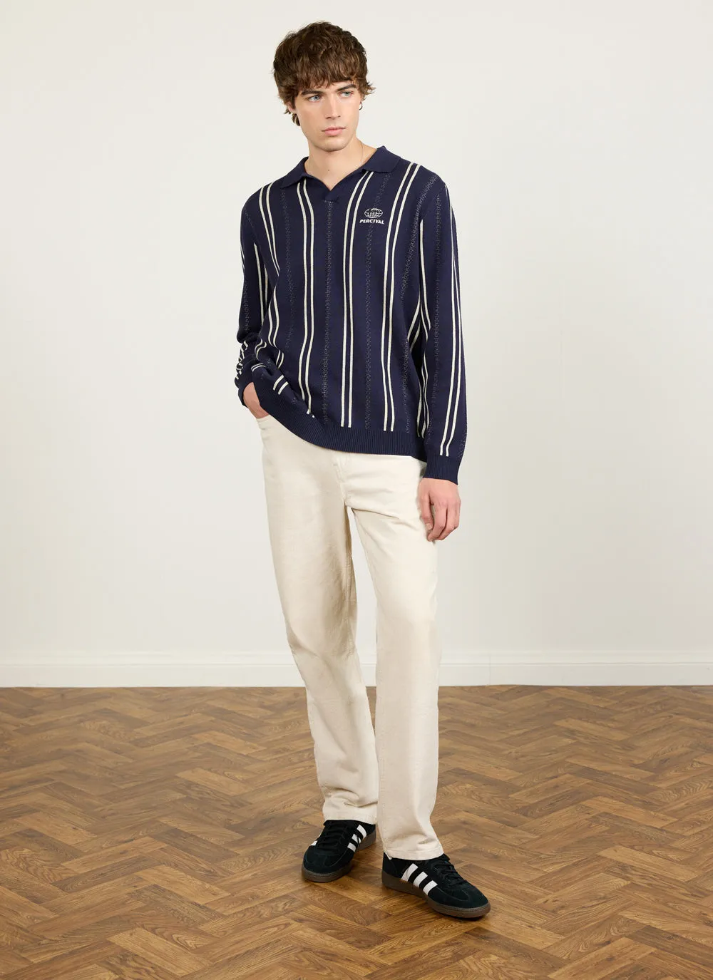 Import Knitted Football Shirt | Cotton | Midnight sold by Percival product image thumbnail 4