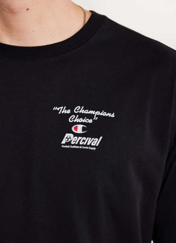 Trophy Oversized T Shirt | Champion and Percival | Black sold by Percival