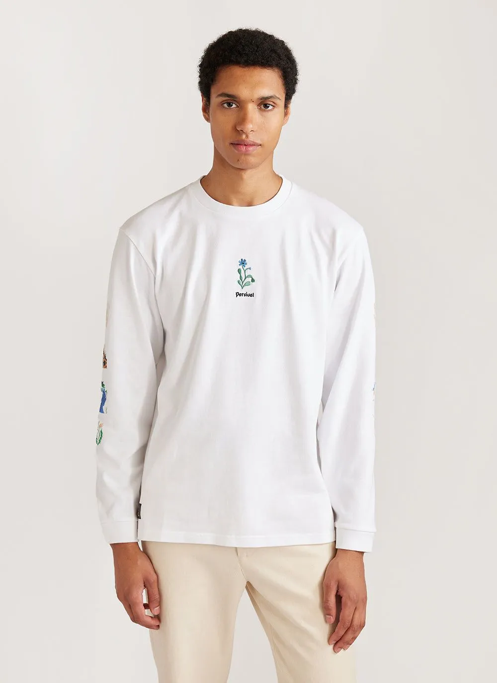 Wildflower Long Sleeve T Shirt | Percival x Sophy Hollington | White sold by Percival product image thumbnail 3