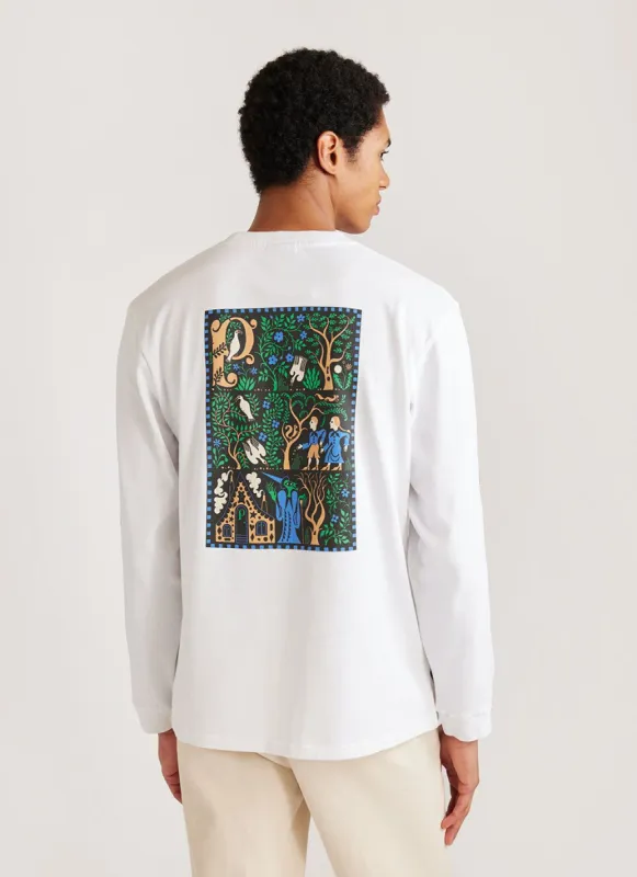 Wildflower Long Sleeve T Shirt | Percival x Sophy Hollington | White made by Percival