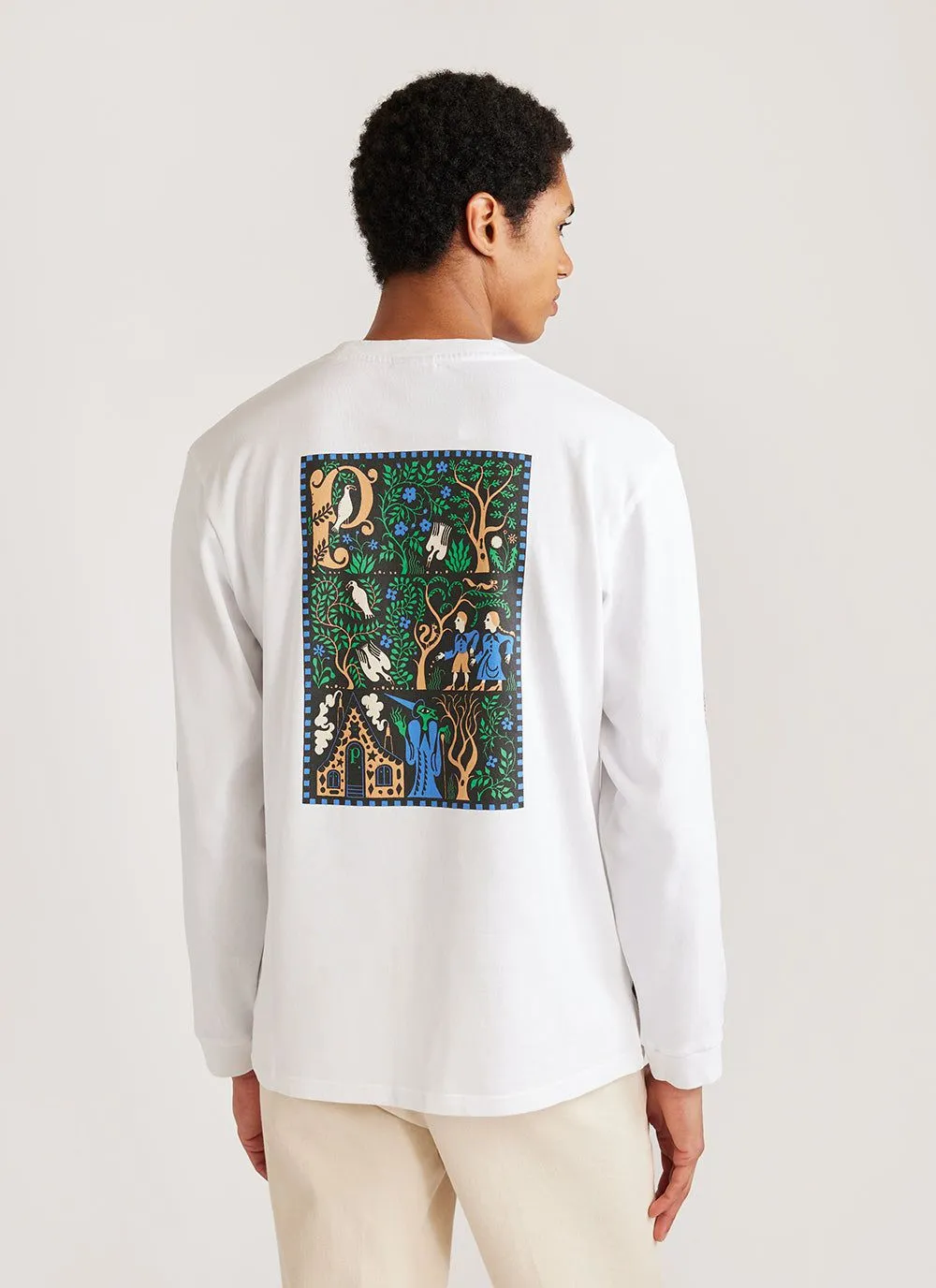Wildflower Long Sleeve T Shirt | Percival x Sophy Hollington | White sold by Percival