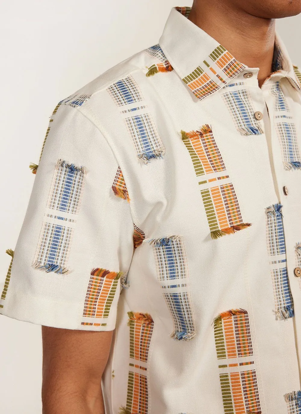 Ambassador Boxy Clerk Shirt | Organic Cotton | Ecru sold by Percival product image thumbnail 2