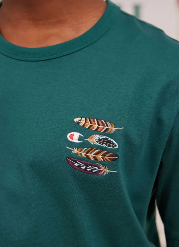 Feathers T Shirt | Champion and Percival | Forest sold by Percival