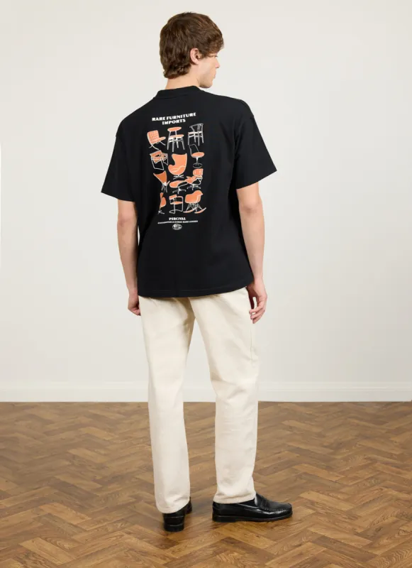 Furniture Imports Oversized T Shirt | Organic Cotton | Black sold by Percival