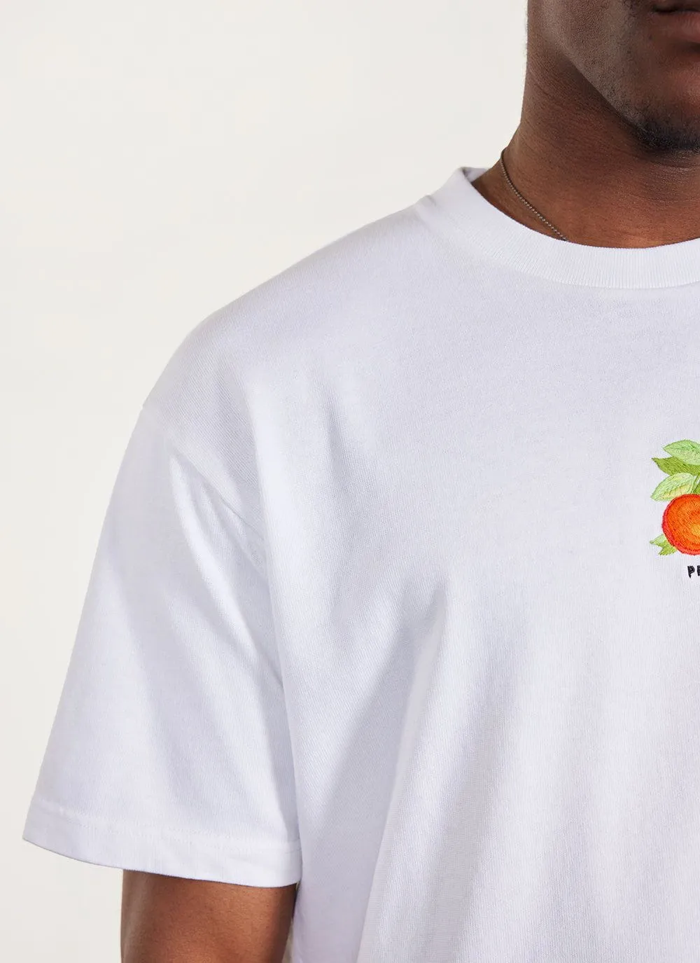 Citrus Oversized T Shirt | Embroidered Organic Cotton | White sold by Percival product image thumbnail 5
