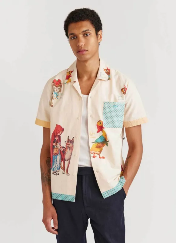 Storybook Cuban Shirt | Cotton Ripstop | Ecru sold by Percival