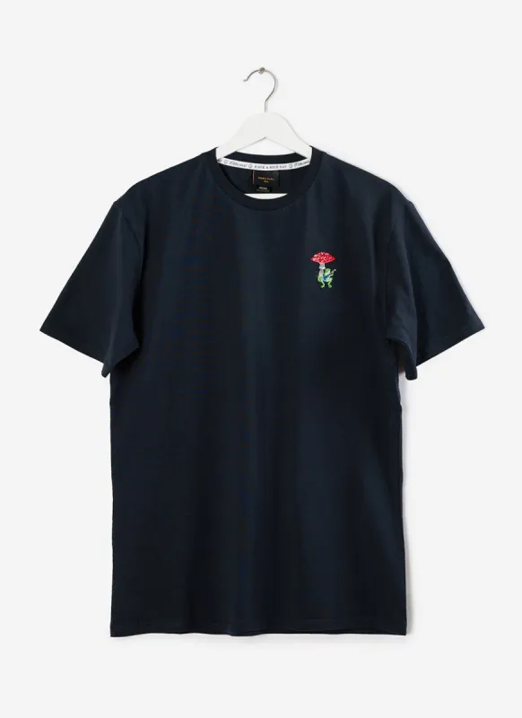 T Shirt | Shroom Frog | Navy sold by Percival