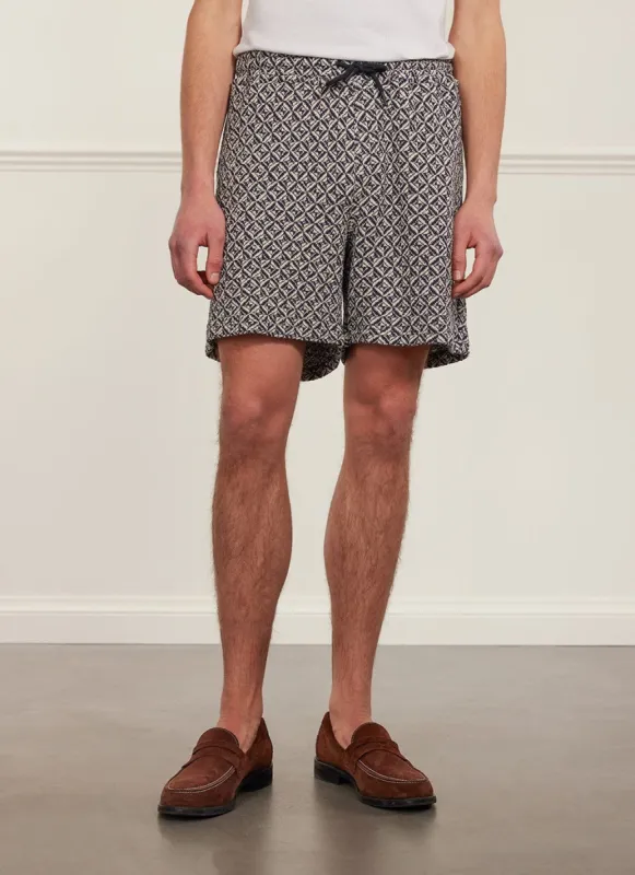 Viscount Shorts | Viscose | Ecru Multi sold by Percival