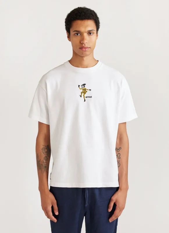 Rumplestiltskin Oversized T Shirt | Embroidered Organic Cotton | White sold by Percival