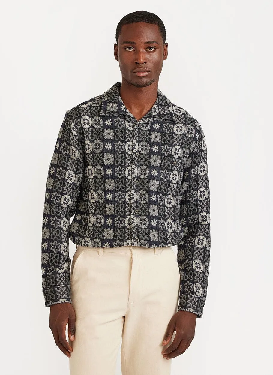 Ashdown Wildflower Shirt | Wool | Black Multi sold by Percival product image thumbnail 3