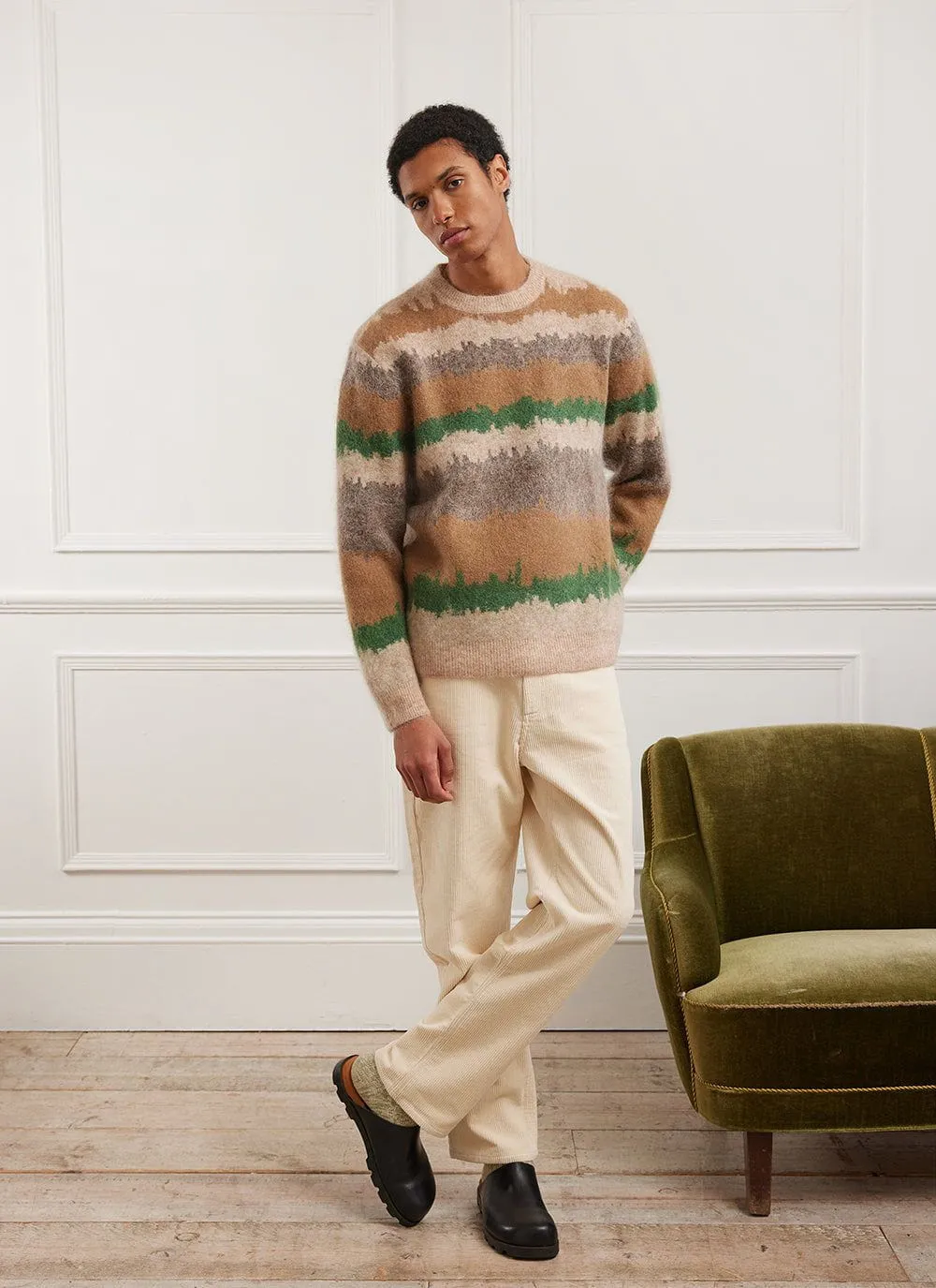 Showa Stripe Crew Neck | Mohair | Multi sold by Percival product image thumbnail 3