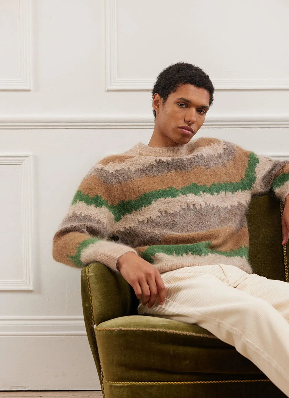 Showa Stripe Crew Neck | Mohair | Multi sold by Percival product image thumbnail 5