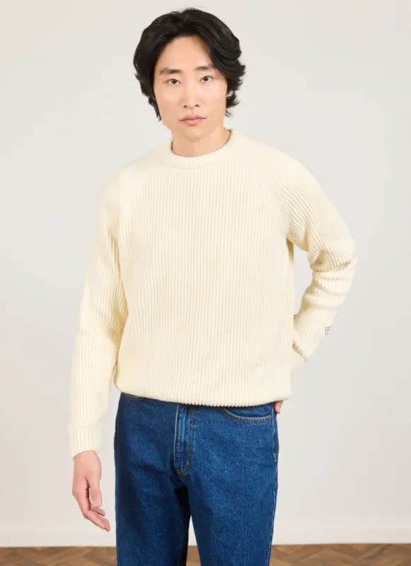 Fisherman Jumper | Heavy Cotton | Ecru sold by Percival