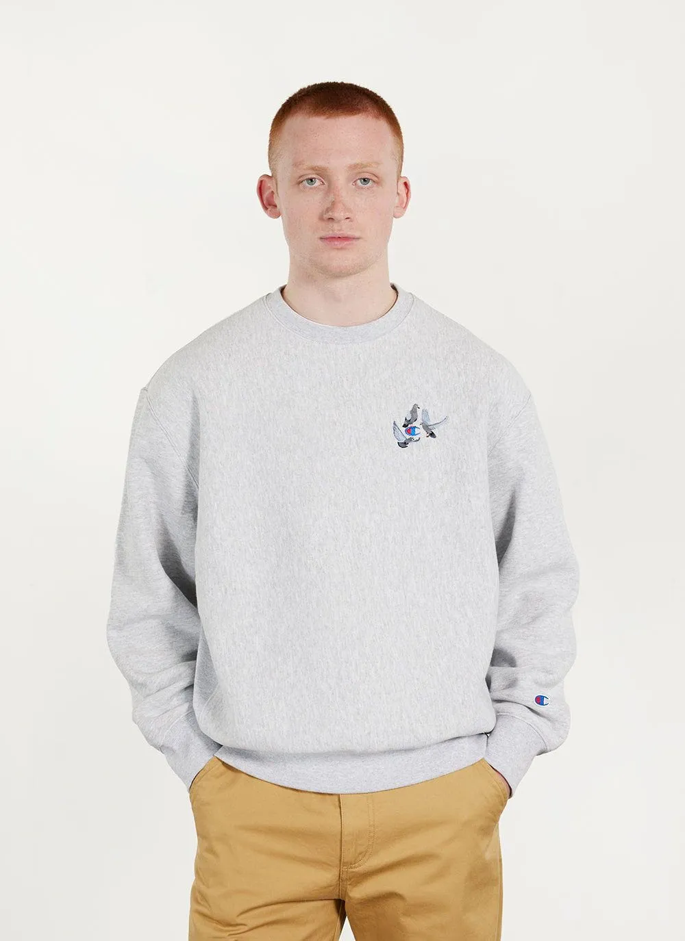Pigeon Sweatshirt | Champion and Percival | Heather Grey sold by Percival product image thumbnail 2