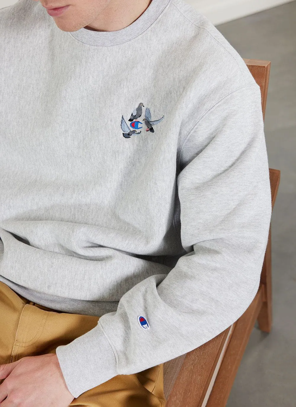 Pigeon Sweatshirt | Champion and Percival | Heather Grey sold by Percival product image thumbnail 3