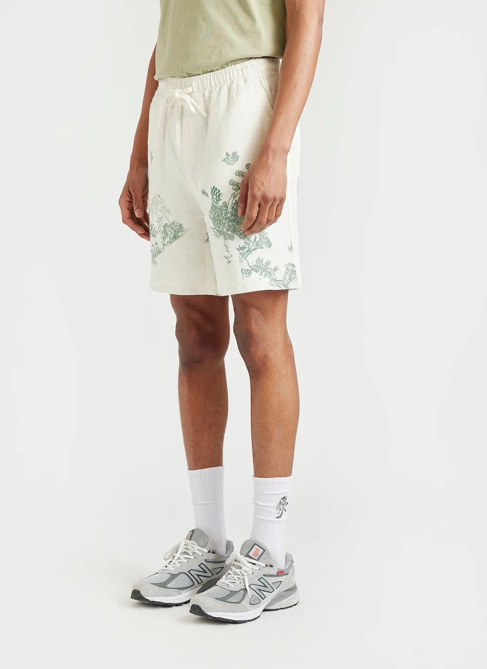 Willow Linen Shorts | Green sold by Percival product image thumbnail 5