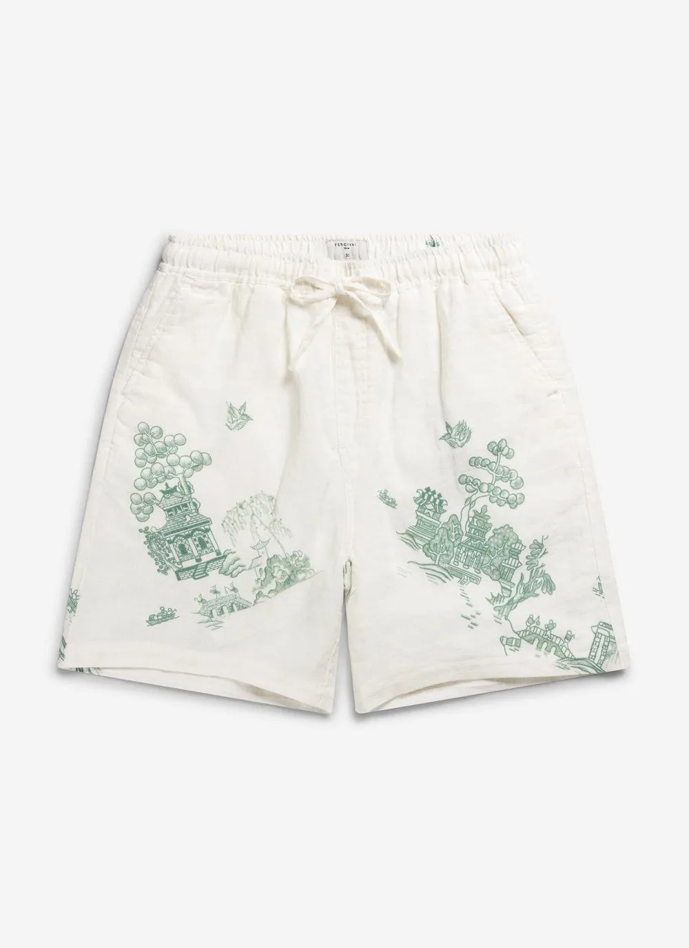Willow Linen Shorts | Green sold by Percival product image thumbnail 2