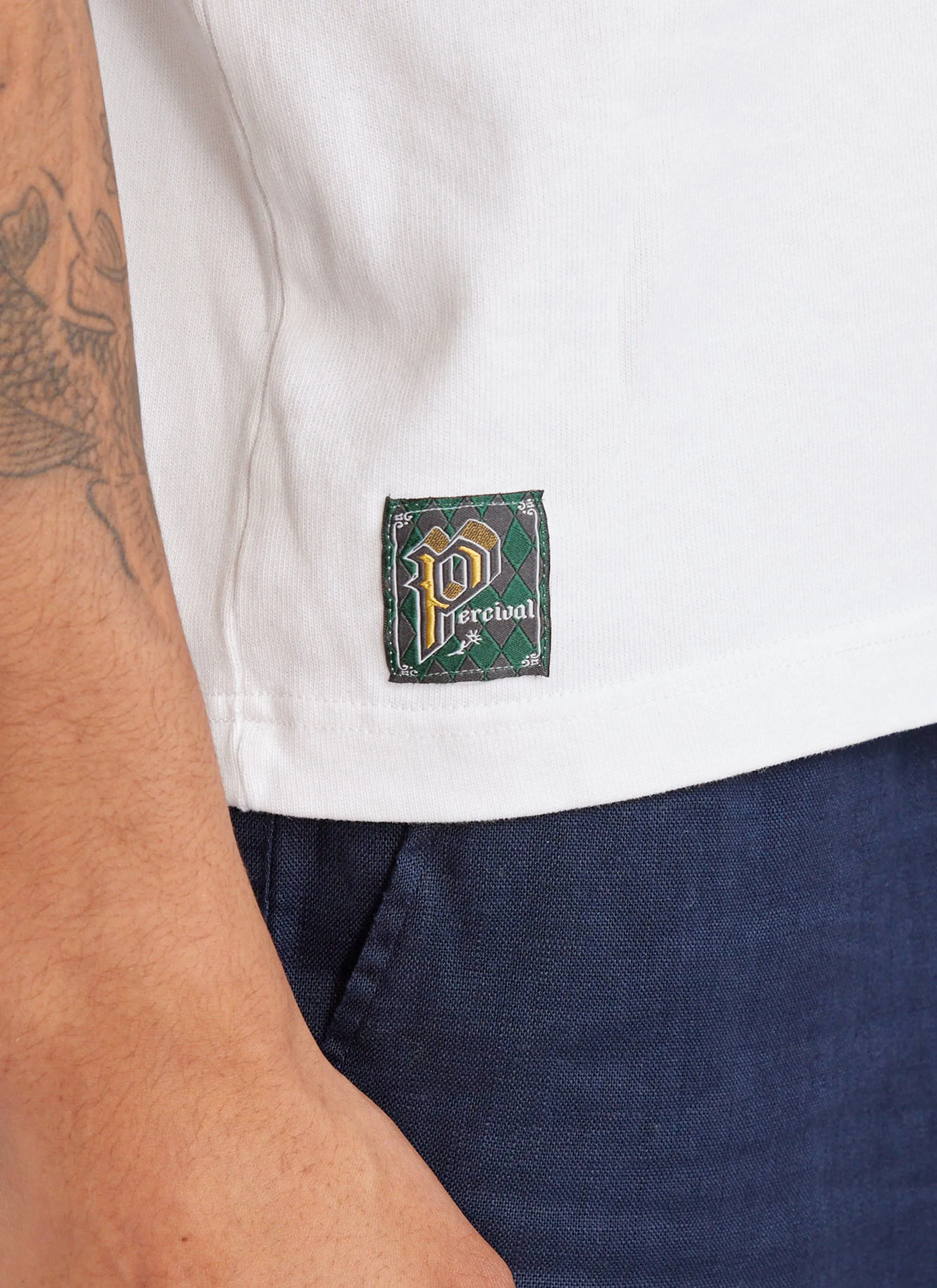 Cotter Cat Oversized T Shirt | Embroidered Organic Cotton | White sold by Percival product image thumbnail 5