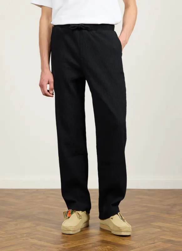 Artifact Relaxed Trousers | Cotton | Black made by Percival