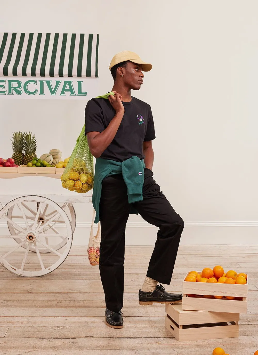 Thistle Flower T Shirt | Champion and Percival | Black sold by Percival product image thumbnail 3