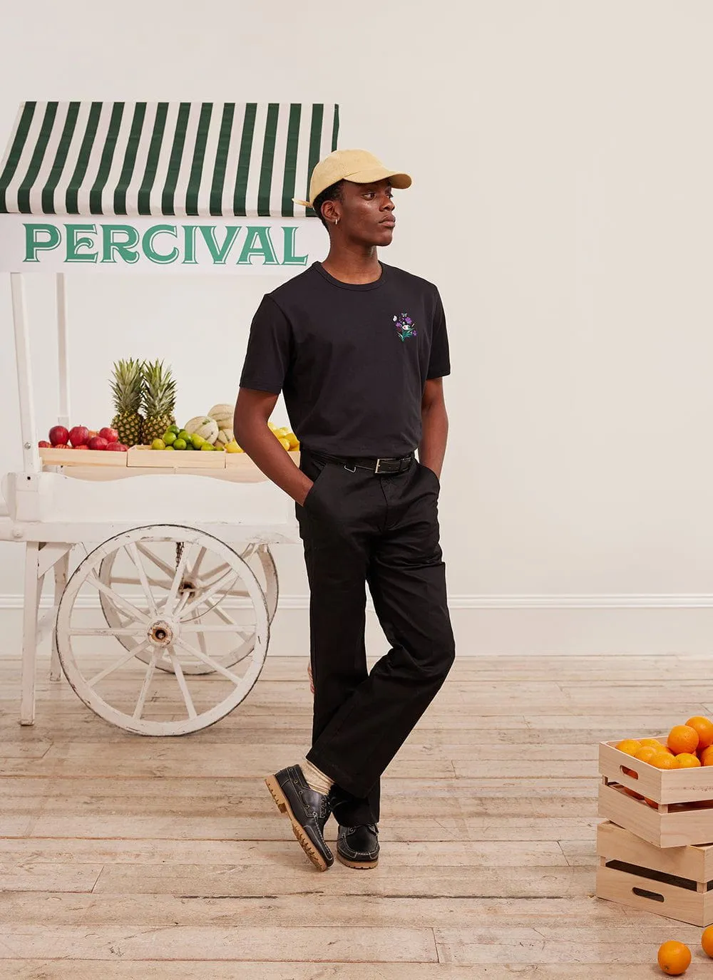 Thistle Flower T Shirt | Champion and Percival | Black sold by Percival product image thumbnail 5