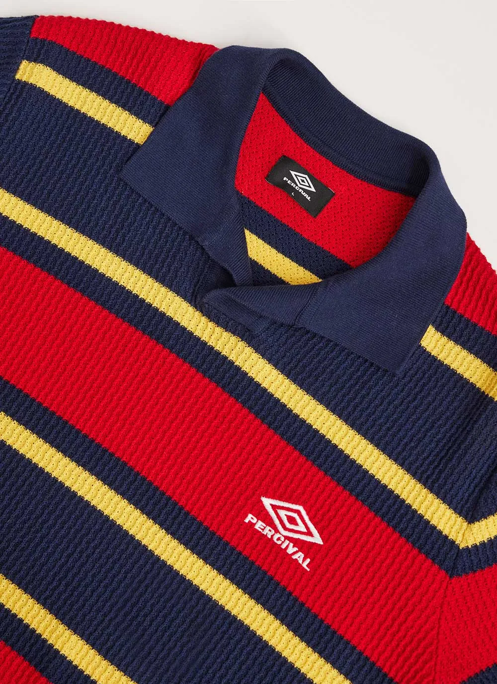Training Polo | Umbro x Percival | Navy Multi Stripe sold by Percival product image thumbnail 3