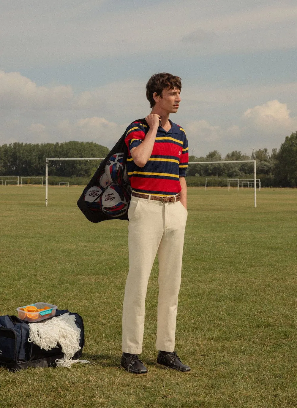 Training Polo | Umbro x Percival | Navy Multi Stripe sold by Percival product image thumbnail 2