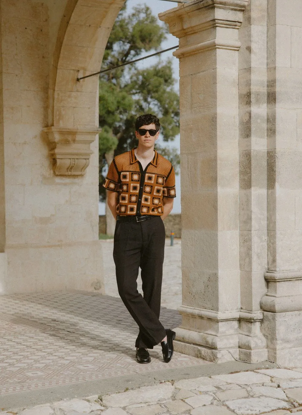 Dusk Deckhand Crochet Shirt | Cotton | Tan sold by Percival product image thumbnail 2