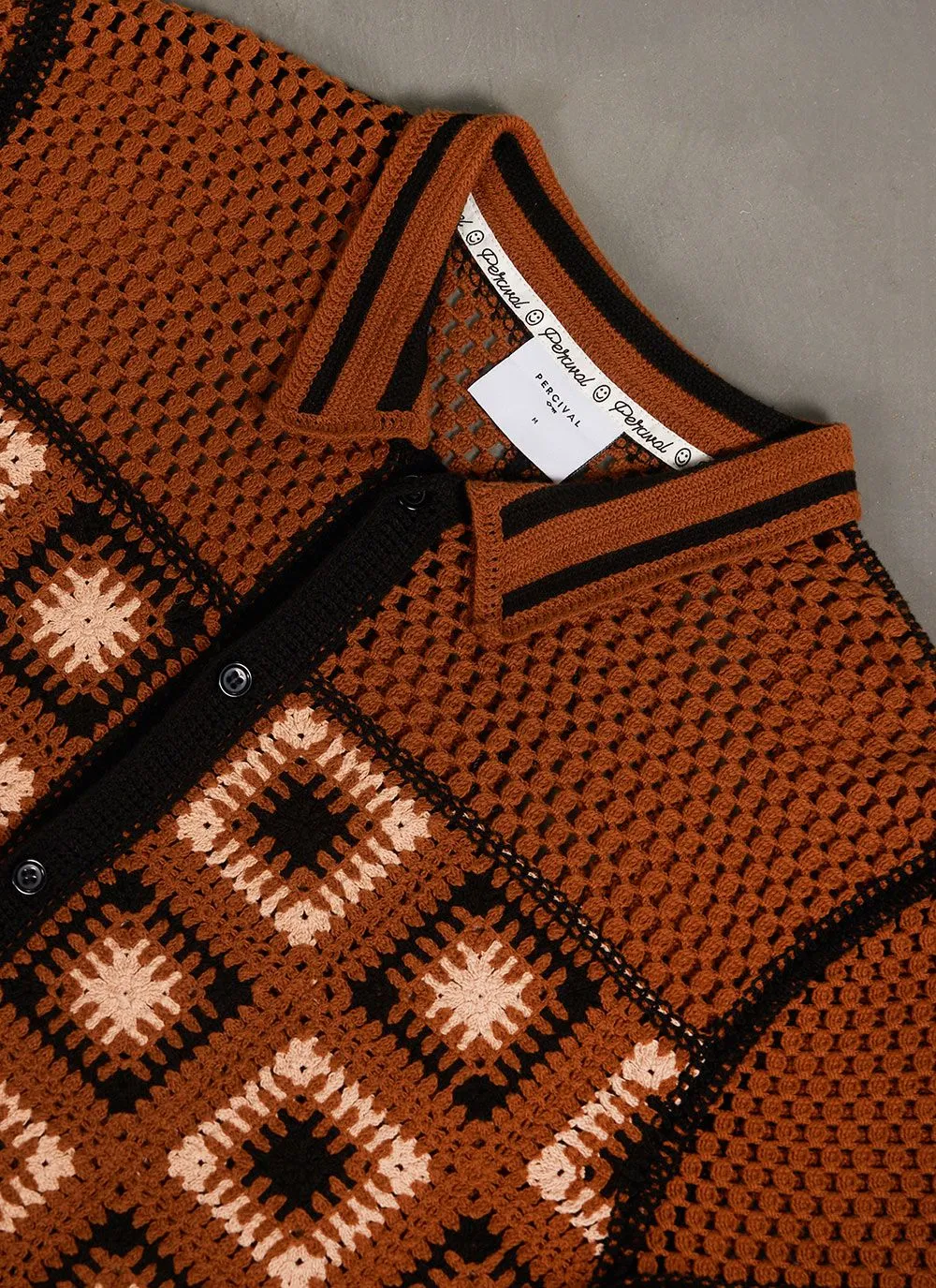 Dusk Deckhand Crochet Shirt | Cotton | Tan sold by Percival product image thumbnail 3