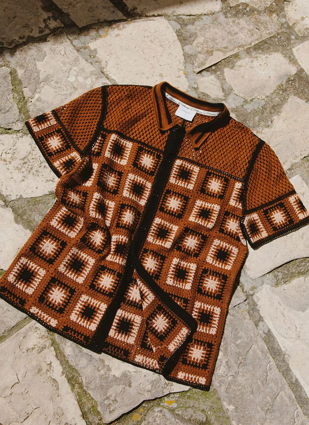 Dusk Deckhand Crochet Shirt | Cotton | Tan sold by Percival product image thumbnail 5