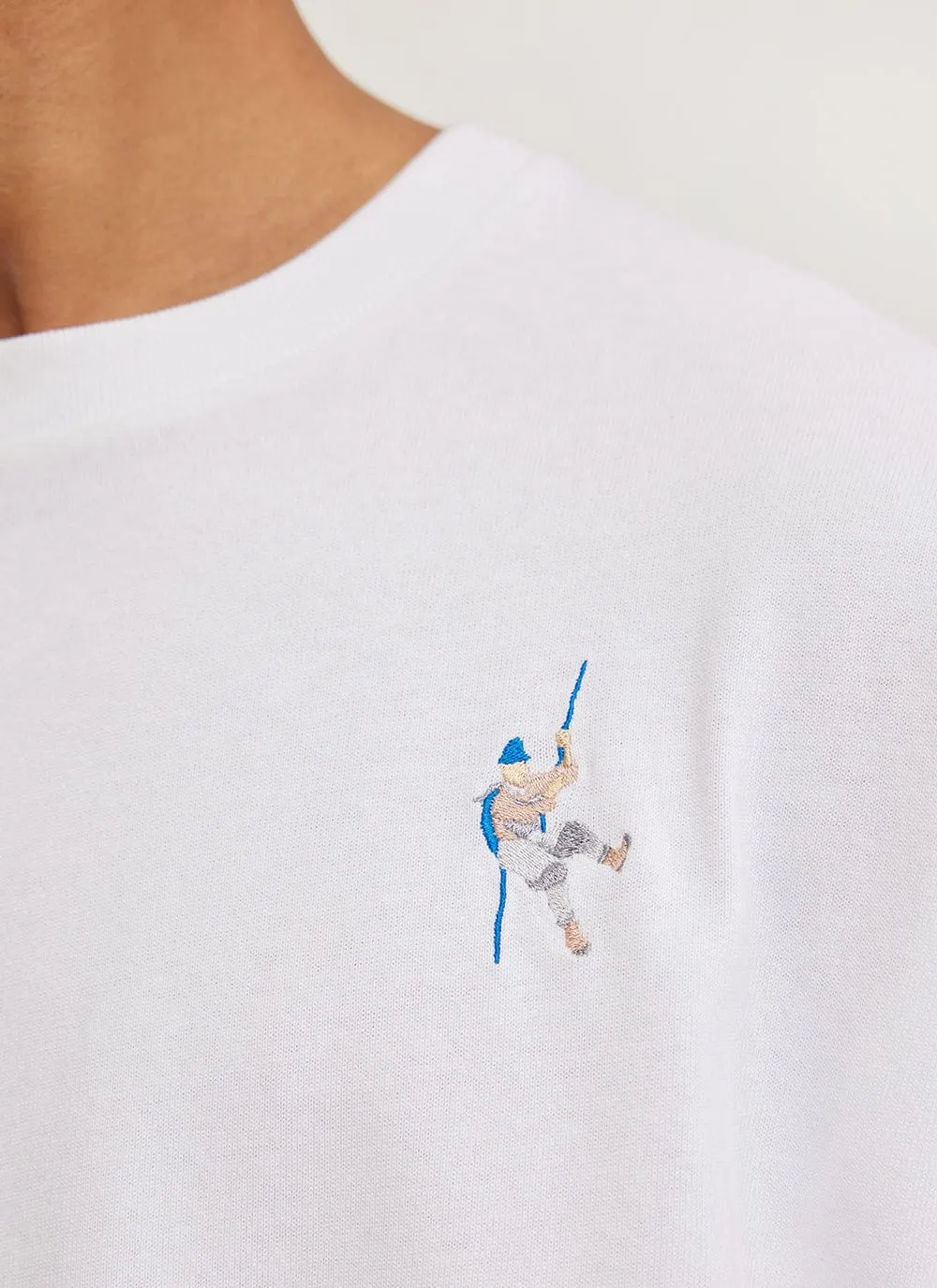 Climber Safety Matches Oversized T Shirt | Embroidered Organic Cotton | White sold by Percival product image thumbnail 2