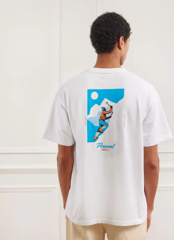 Climber Safety Matches Oversized T Shirt | Embroidered Organic Cotton | White sold by Percival