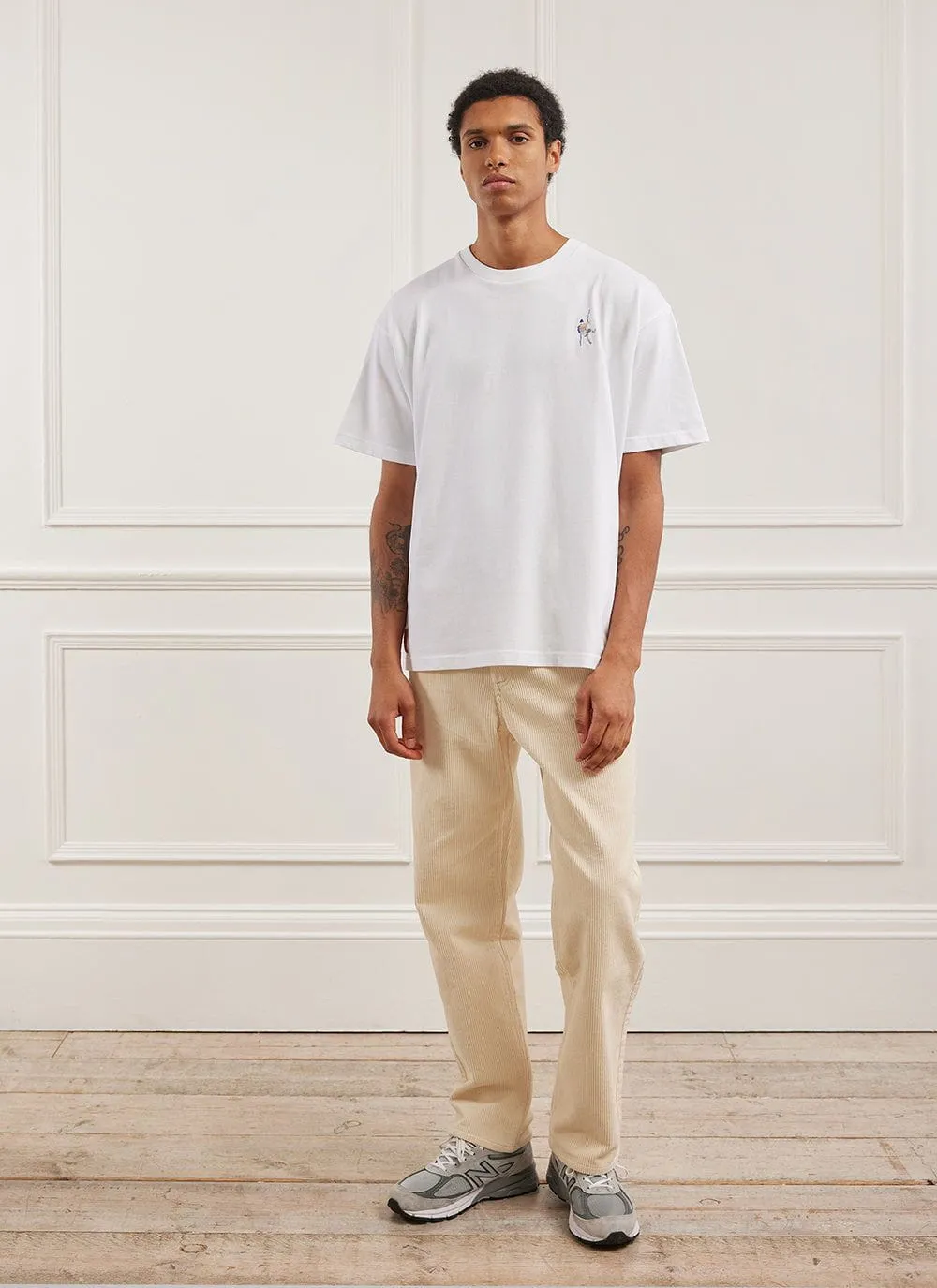 Climber Safety Matches Oversized T Shirt | Embroidered Organic Cotton | White sold by Percival product image thumbnail 4