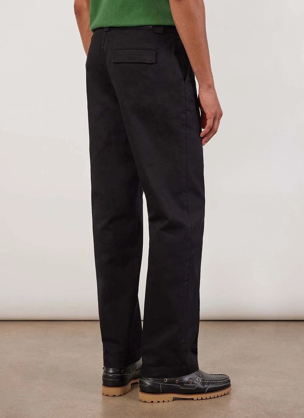 Stay Press Trousers | Cotton Twill Canvas | Black sold by Percival product image thumbnail 2