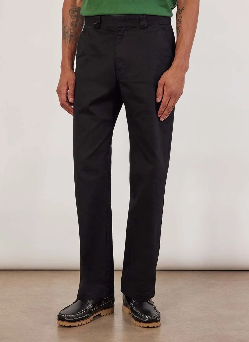 Stay Press Trousers | Cotton Twill Canvas | Black sold by Percival product image thumbnail 3