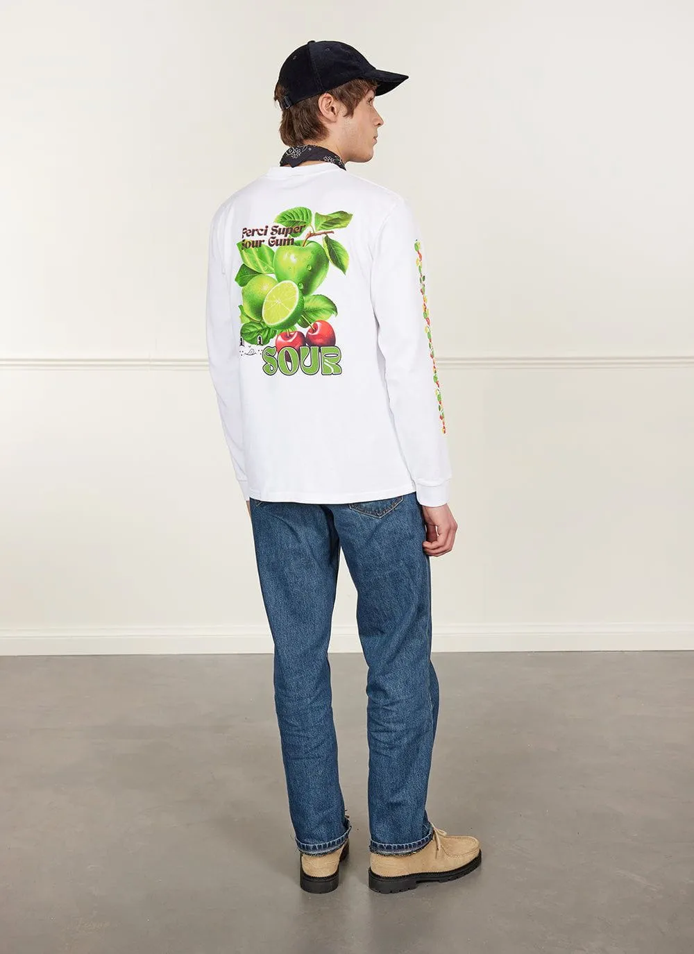 Sour Fruits Long Sleeve T Shirt | Organic Cotton | White sold by Percival product image thumbnail 5