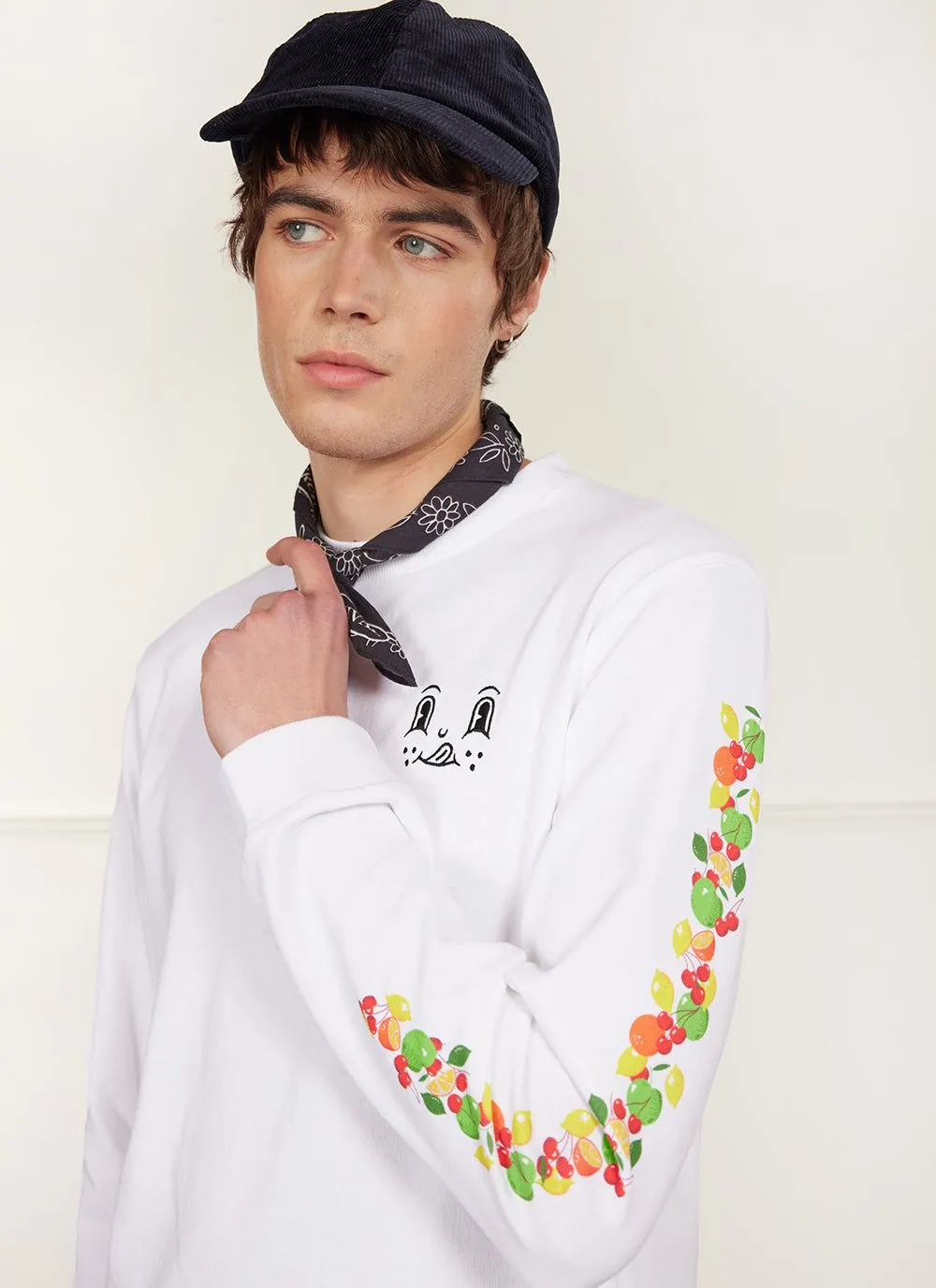 Sour Fruits Long Sleeve T Shirt | Organic Cotton | White sold by Percival product image thumbnail 2