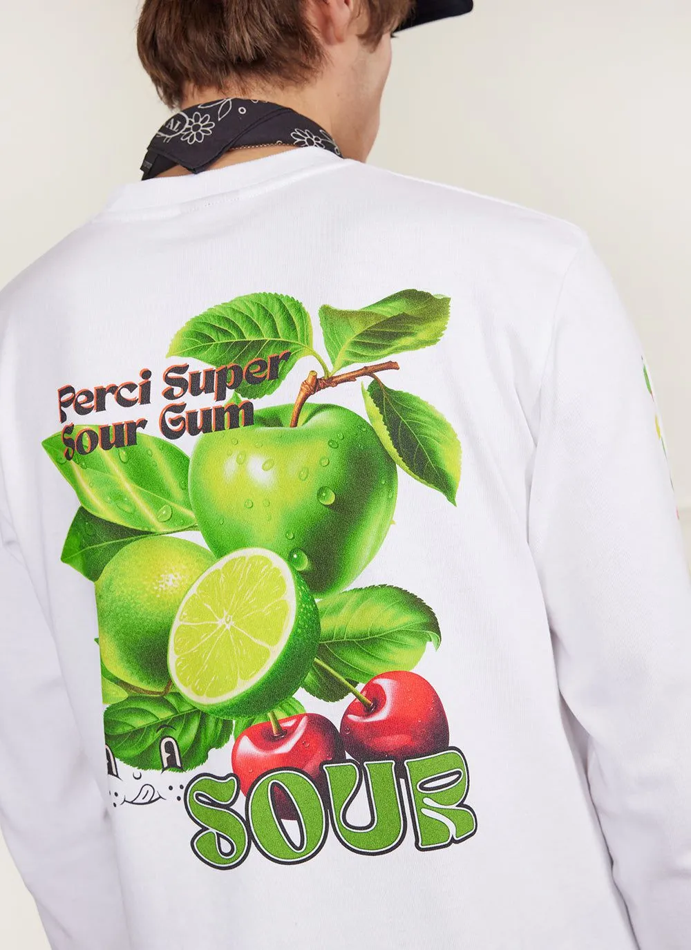 Sour Fruits Long Sleeve T Shirt | Organic Cotton | White sold by Percival