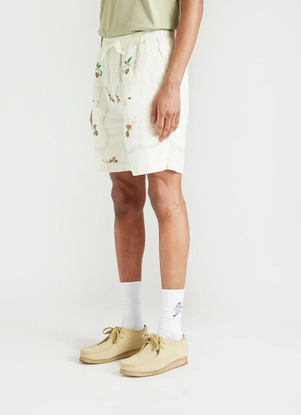 Kowloon Linen Shorts | White sold by Percival product image thumbnail 4